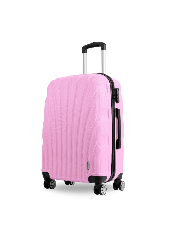 Reflection ABS Carry On Suitcase Airline Approved, Lightweight 24 Inch  Luggage- 360° Silent Wheels, ABS Hard Luggage Trolley, Spinner Wheels, Travel Luggage  (24-Inch , Pink) - Image 1