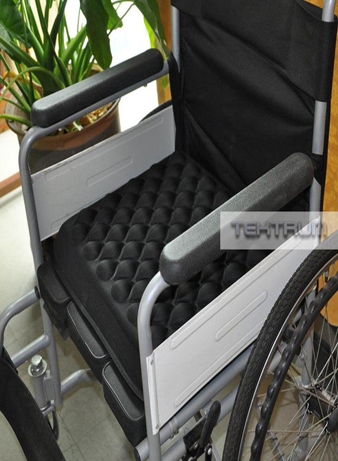 Tektrum Extra Thick Cool Gel Orthopedic Seat Cushion with Massage Convexes for Wheelchair, Office, Home, Car - Relief for Sweaty Bottom, Sciatica, Coccyx, Back Pain, Tailbone Pain (TD-GS1202-BLK) - Image 5