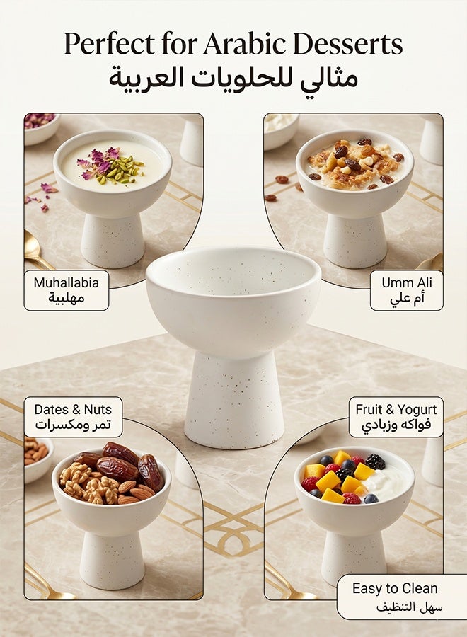 1 pc, white, vintage ice cream cup, ceramic, DIY, high-color personalized creative platter, suitable for dessert shop/pastry plate/restaurant/home - Image 5