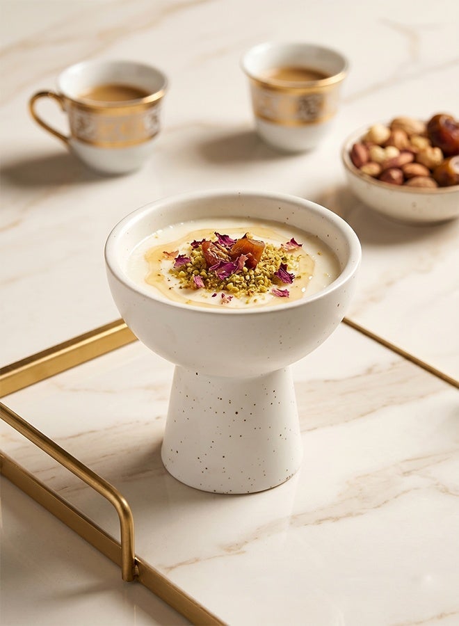 1 pc, white, vintage ice cream cup, ceramic, DIY, high-color personalized creative platter, suitable for dessert shop/pastry plate/restaurant/home - Image 2