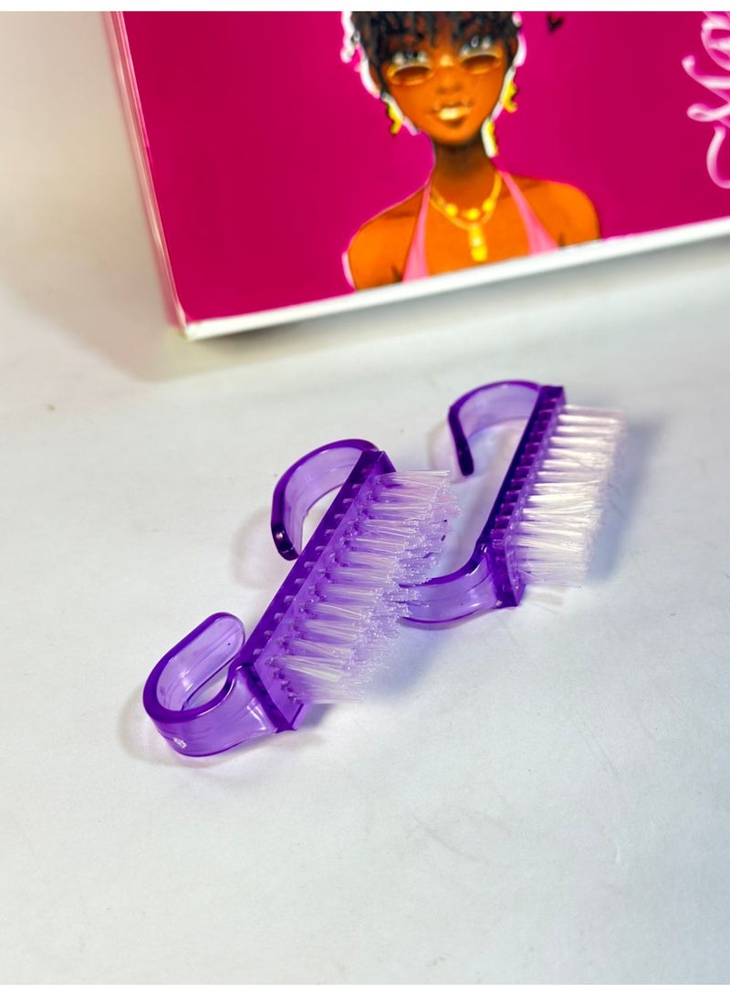 Mini Handle Nail Brush – Small Fingernail & Pedicure Cleaning Brush for Hands and Feet – Soft Bristles, Lightweight Plastic Handle may vary color 2PCS - Image 4