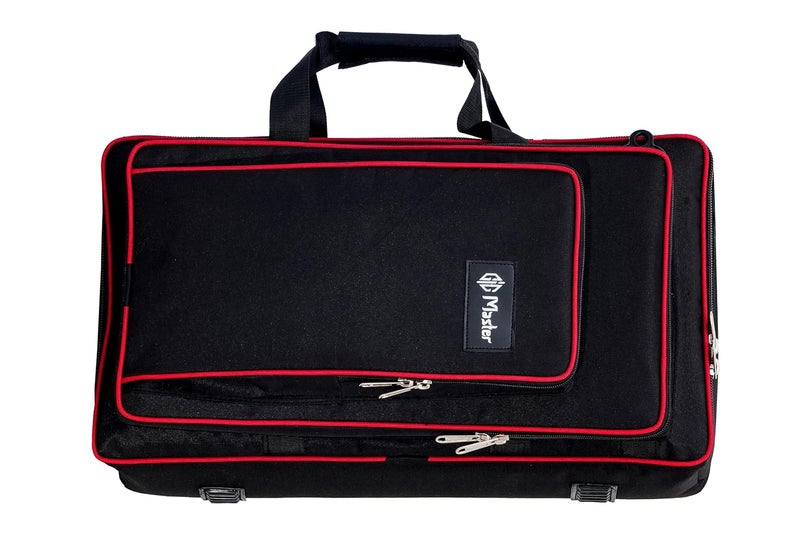 GIG Master Heavy Padded DJ Controller Case for Native Instruments Traktor Kontrol S4 MK3, with Large Laptop & Accessory Pocket (Black_Red) - Image 3