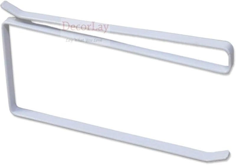 حامل مناشف ورقية للمطبخ والحمام من ديكورلاي، حامل حديدي، حامل لفافات ورق المطبخ، منظم حامل مناشف المطبخ، حامل رقائق معدنية للمطبخ وحامل لفافات ورق الحمام للخزائن المنزلية | اللون: أبيض