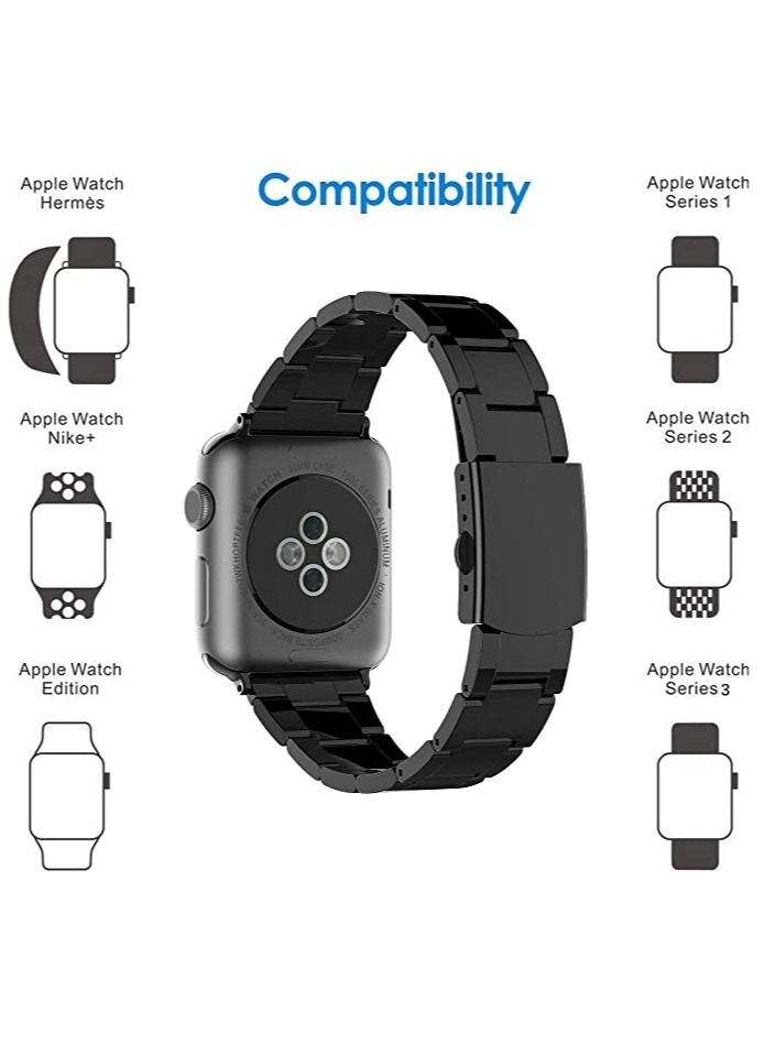 Jetech Replacement Band for Apple Watch 38mm and 40mm Series 1 2 3 4 5 6 SE, Stainless Steel - Image 2