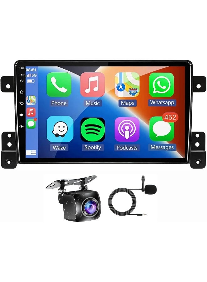 Vierex Fit Suzuki Grand Vitara Car Stereo Android Screen 2005-2015 With Apple Carplay Android Auto Wireless WiFi DSP FM&AM BT AHD Camera Included (4+32GB Carplay 8CORE) - Image 1