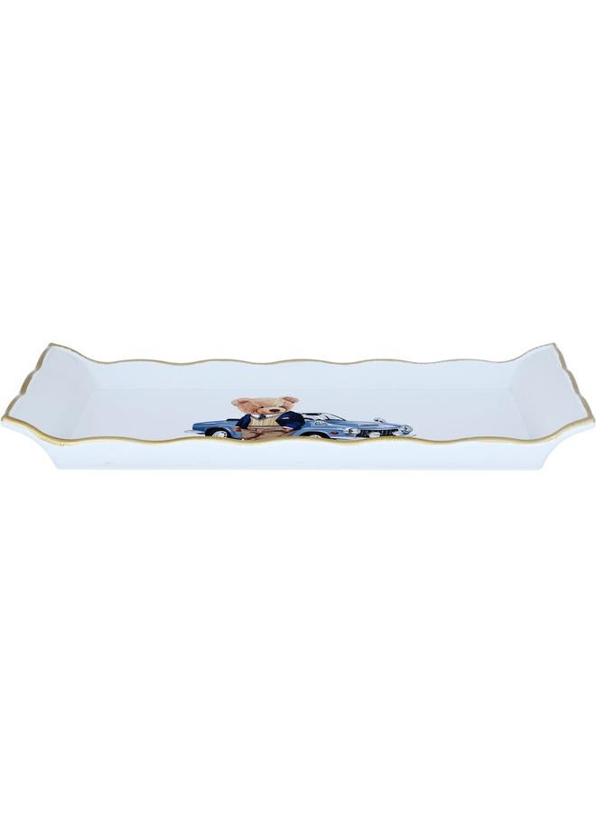 Plastic Serving Tray 29 Cm Rectangle White - Image 1