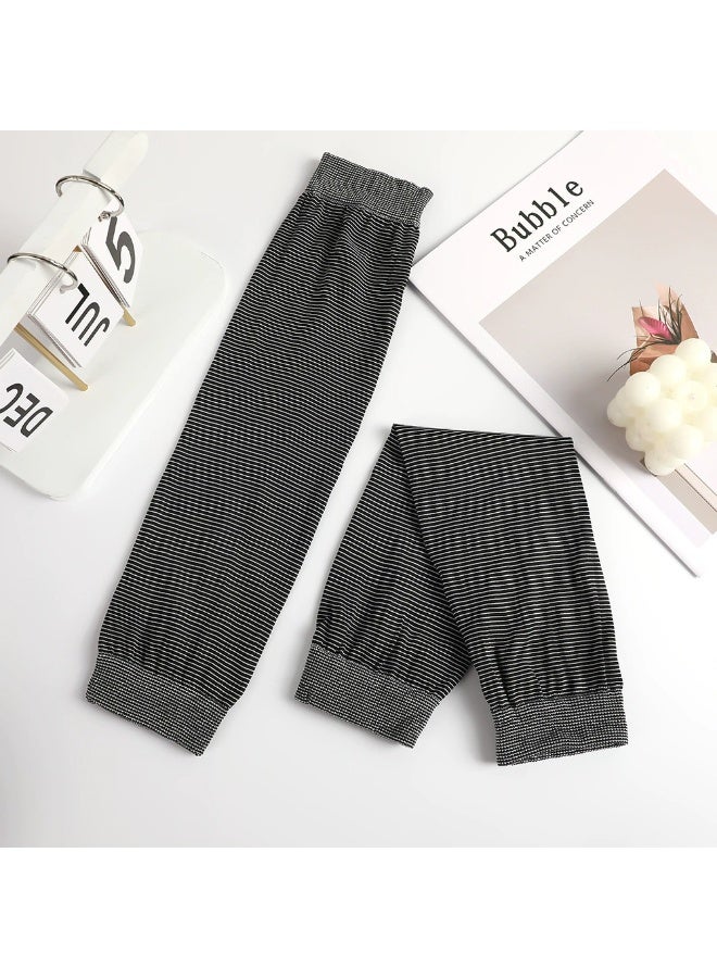 Goolsky 1Pair Unisex Arm Sleeves for Men Women Elastic UV Protection Arm Cover Ice Silk Cooling Sleeves for Outdoor Driving - Image 1