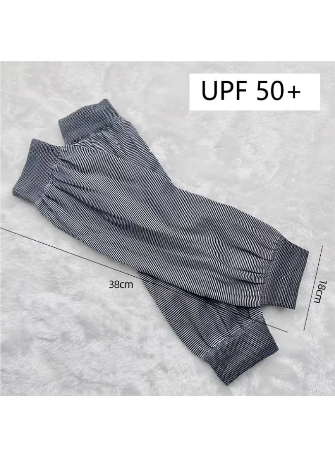 Goolsky 1Pair Unisex Arm Sleeves for Men Women Elastic UV Protection Arm Cover Ice Silk Cooling Sleeves for Outdoor Driving - Image 2