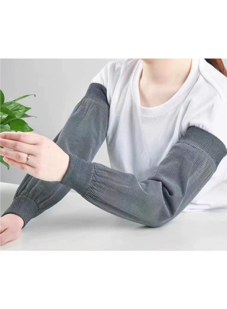 Goolsky 1Pair Unisex Arm Sleeves for Men Women Elastic UV Protection Arm Cover Ice Silk Cooling Sleeves for Outdoor Driving - Image 3