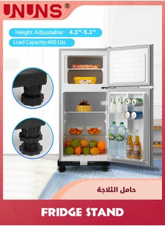 UNUNS Washing Machine Base,Adjustable Refrigerator Stand With 8 Strong Feet,Washing Machine Pedestal Multi-Functional Base For Dryer,Black  - Image 2