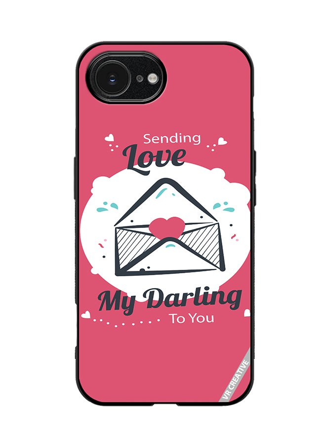 Protective Case Cover For Apple iPhone 16e Sending Love Design Multicolour