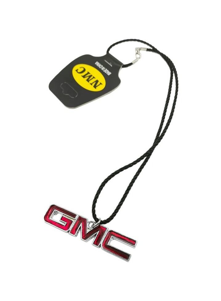GMC Car Emblem Car Mirror Hanging Pendant Metal Mini Car Decoration Chain with GMC Logo Pendant 1 Pcs - Image 1