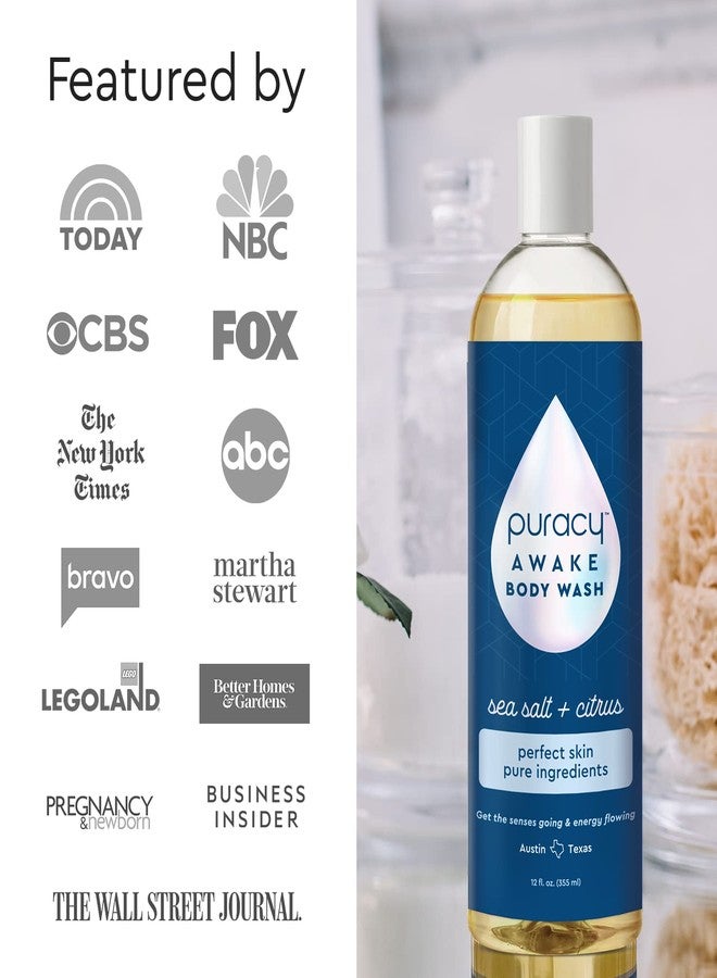 Puracy Body Wash - Natural Body Wash for Women, Men, Kids - Pure Plant Ingredients, Moisturizing Shower Gel, Body Soap for Dry Sensitive Skin, Gently Scented (Citrus Sea Salt, 12 oz/355 ml - Image 4