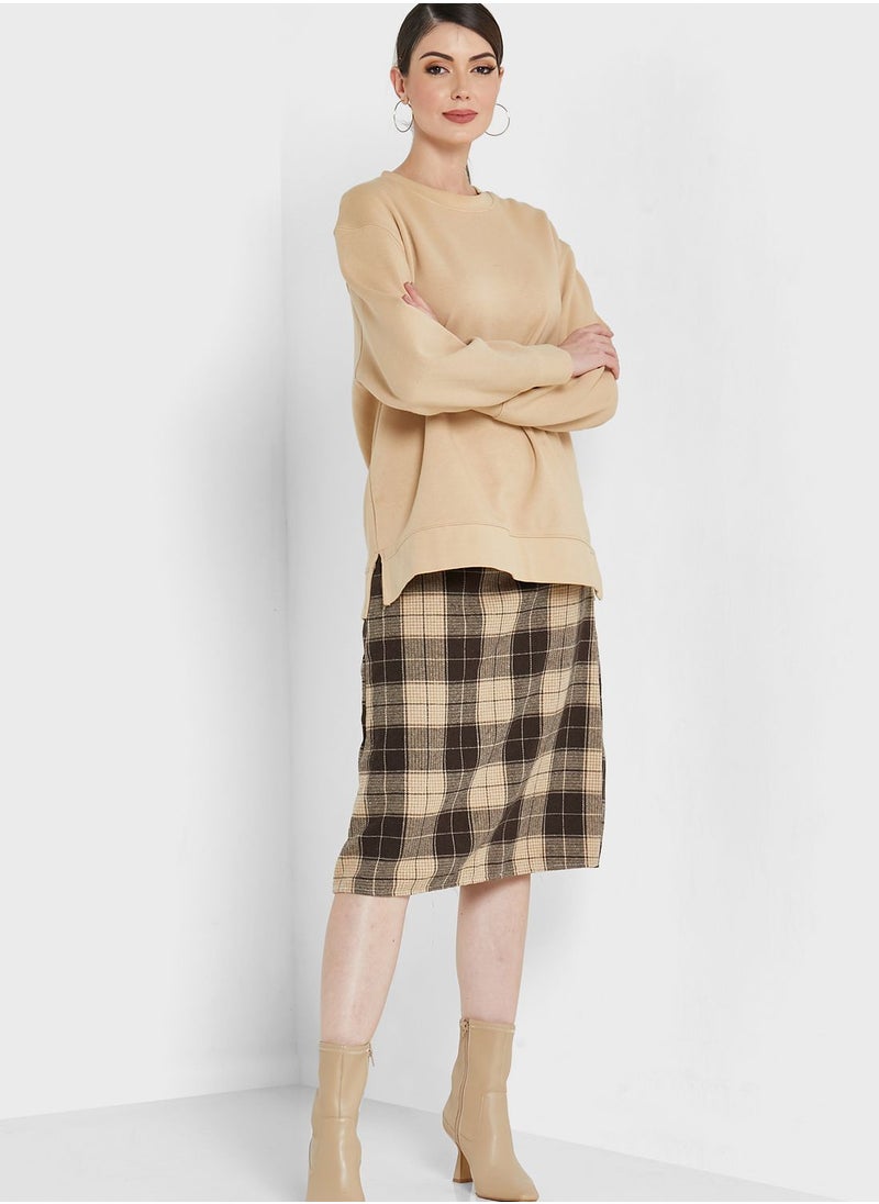 ELLA - Checked Skirt - Image 1