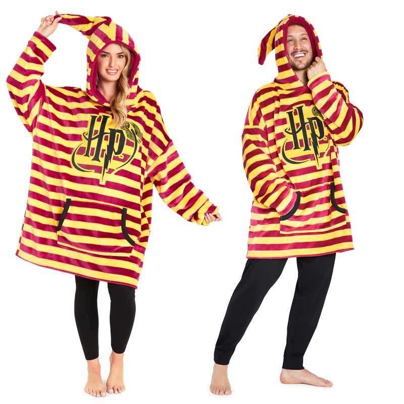 Harry Potter Oversized Blanket Hoodie Gifts for Women, Men, Adults Teens, Fleece Wearable Blanket with Hood and Pocket (Red) - Image 2