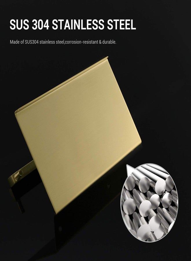 TRUSTMI Toilet Paper Holder with Phone Shelf SUS 304 Stainless Steel Wall Mounted Bathroom Tissue Roll Dispenser, Brushed Gold - Image 4