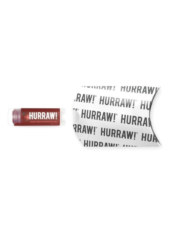 Hurraw! Black Cherry Tinted Lip Balm: (Sheer Red Tint) Organic, Certified Vegan, Cruelty and Gluten Free. Non-GMO, 100% Natural Ingredients. Bee, Shea, Soy and Palm Free. Made in USA - Image 2