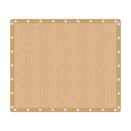 VICLLAX 90% Shade Fabric Sun Shade Cloth with Reinforced Grommets, Outdoor Sun Screen Fabric for Outdoor Patio Garden Pergola Cover Canopy 10x12 FT, Wheat - Image 3