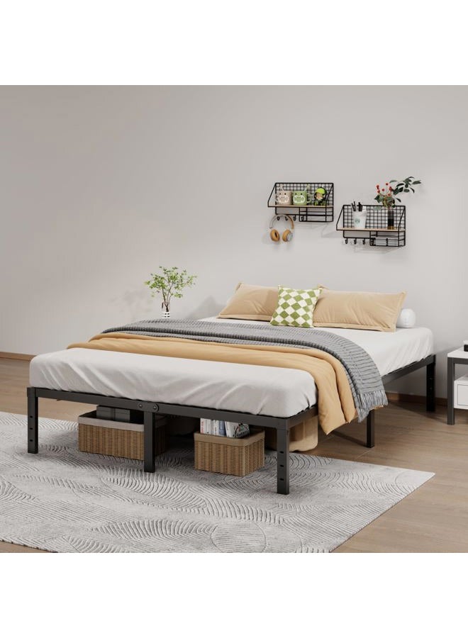 LUMUNANCE Metal Bed Frame California King Size - 14 Inch Heavy-Duty Cal King Platform Bed Frame No Box Spring Needed, Easy Assembly, Noise-Free, Sturdy Mattress Foundation, Underbed Storage Space - Image 2