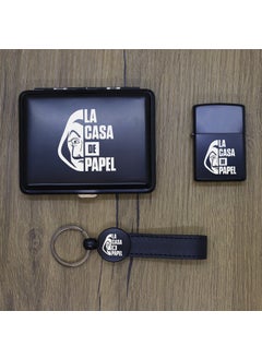 Ada Lazer Personalized La Casa De Papel Metal Plate, Zippo Lighter and Keychain Set  - Image 3