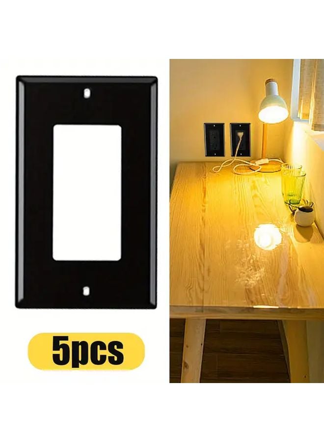 Black Wall Socket Cover Easy to Install with Mounting Holes for American Standard Household Appliances - Image 1