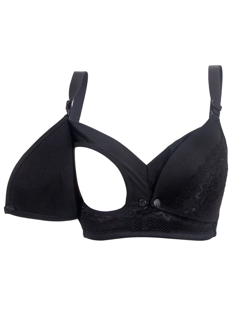 Okus Full Cup Maternity And Nursing Bra Black Medium