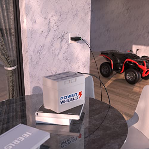 IBERLS 12V for Power Wheels Battery Charger, 12 Volt for Power Wheel Gray and Orange Top Battery Power Cord, 6.5ft Cable (LED Light) - Image 3