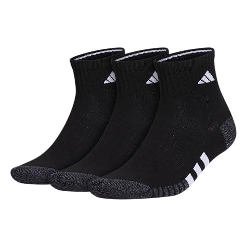 adidas Mens Cushioned Quarter Ankle Socks (3-Pair Pack) - Image 1