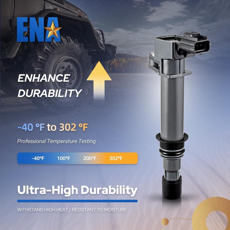 ENA Set of 6 Ignition Coil Pack for Dodge, Jeep, Mitsubishi - Compatible with Multiple Models - Image 3