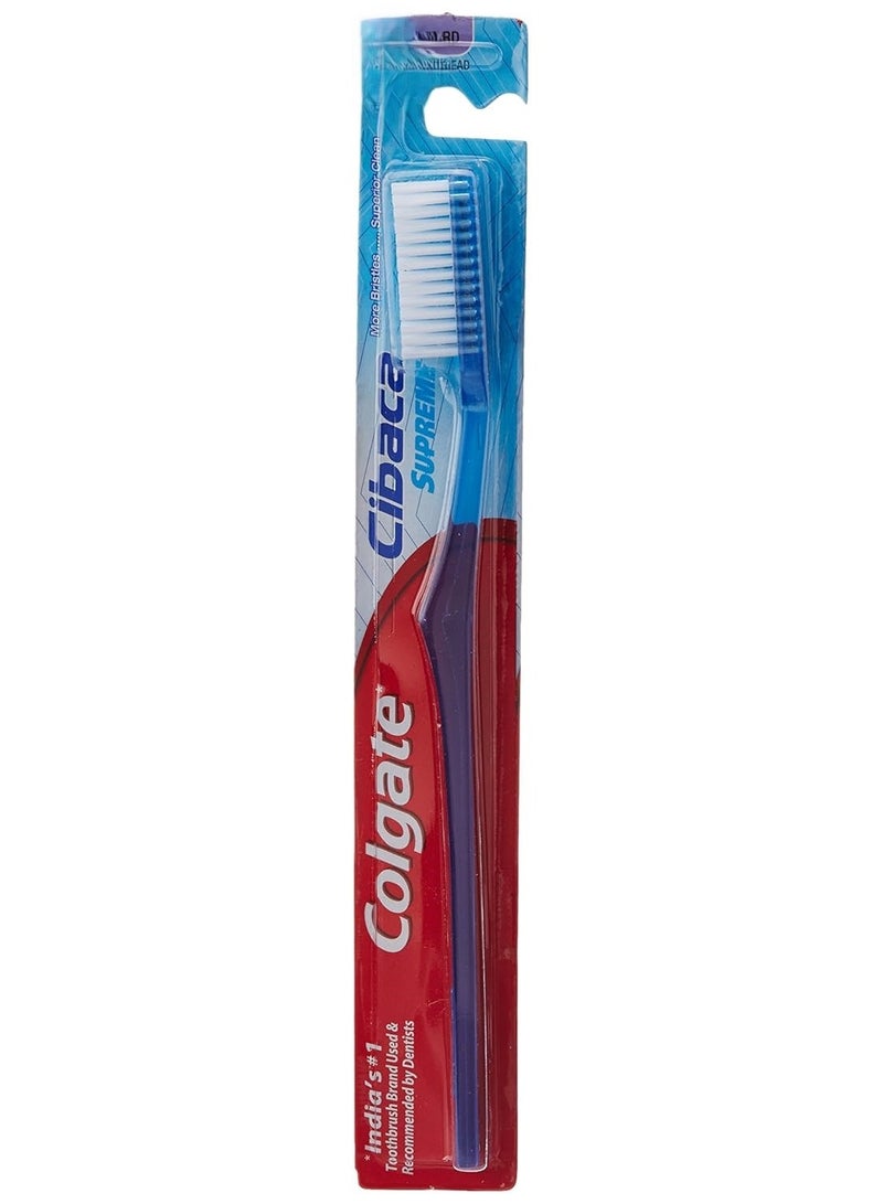 Colgate Toothbrush Cibaca Supreme Full Head Hard Bristles - Adult, 2 Pieces Manual Multicolor - Image 1