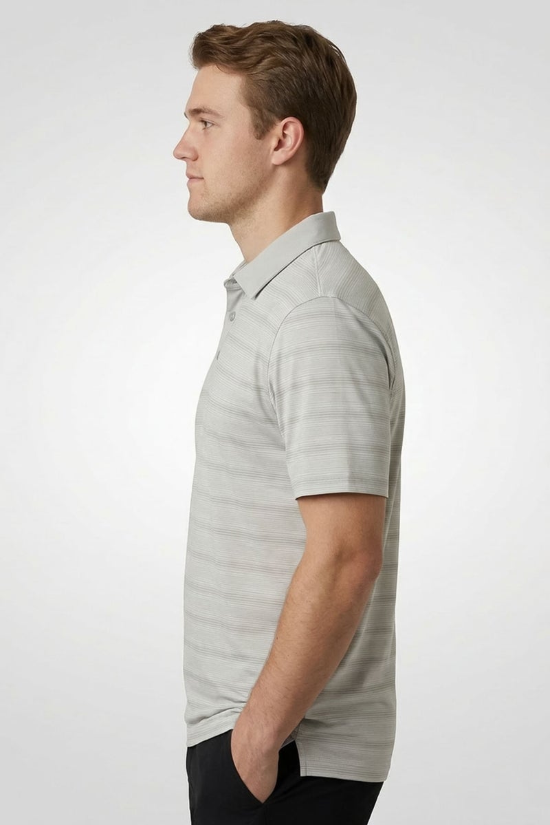 Ping Men Sportswear Fit Short Sleeve Golf Polo Shirt, Light Grey - Image 3
