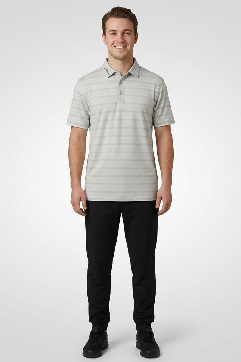 Ping Men Sportswear Fit Short Sleeve Golf Polo Shirt, Light Grey - Image 2