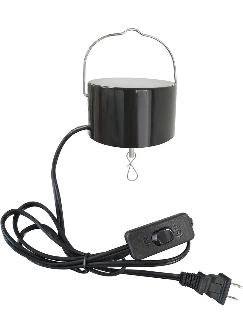 LAVNIK LAVNIK Spinning Electric Motor Socket Operated Revolving Motor Generator Mobile Motor Garden Wind Spinner Operated Hanging Display Plug in Mount Electric Slow Rotating Motor Mirror Disco Ball  - Image 1