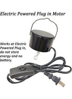 LAVNIK LAVNIK Spinning Electric Motor Socket Operated Revolving Motor Generator Mobile Motor Garden Wind Spinner Operated Hanging Display Plug in Mount Electric Slow Rotating Motor Mirror Disco Ball  - Image 2