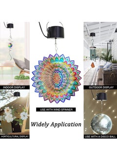 LAVNIK LAVNIK Spinning Electric Motor Socket Operated Revolving Motor Generator Mobile Motor Garden Wind Spinner Operated Hanging Display Plug in Mount Electric Slow Rotating Motor Mirror Disco Ball  - Image 5