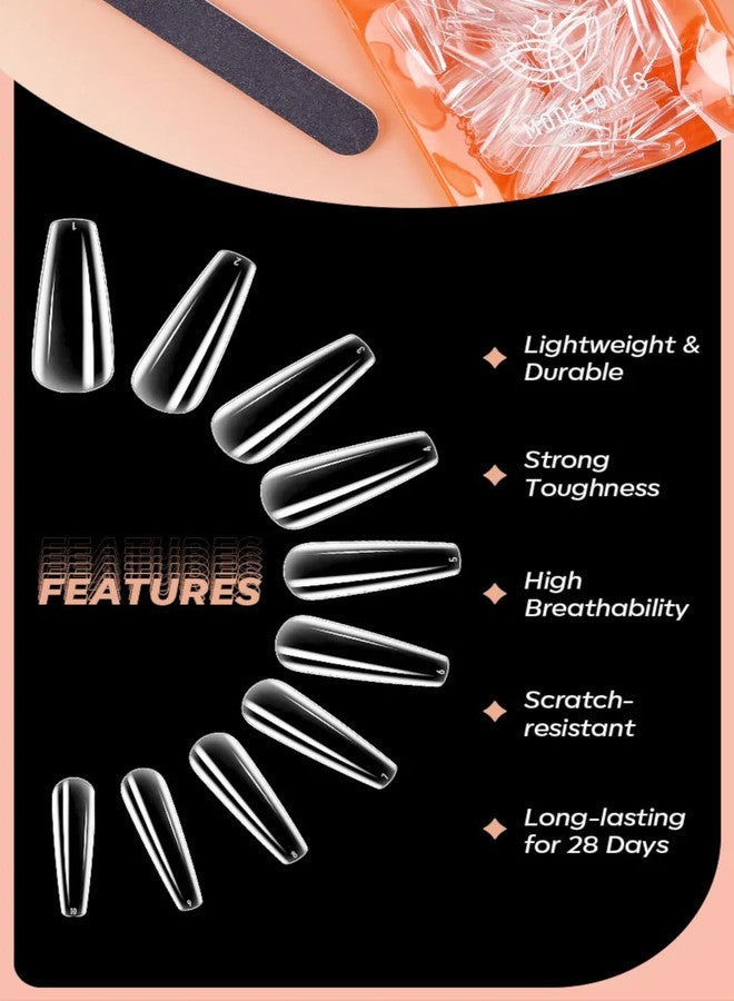 MODELONES 200pcs Nail Tips from BELLE GAGA™ Bridal Nail Art Bridal Collection Manicure Wedding Series (Coffin Long) - Image 5