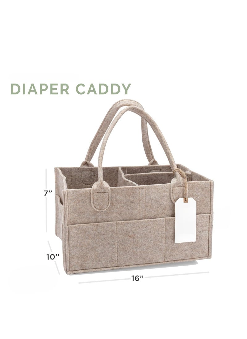 ARCOON - ARCOON Nursery Storage Bin and Car Organizer for Diapers and Baby Wipes - Oatmeal, Large - Image 1