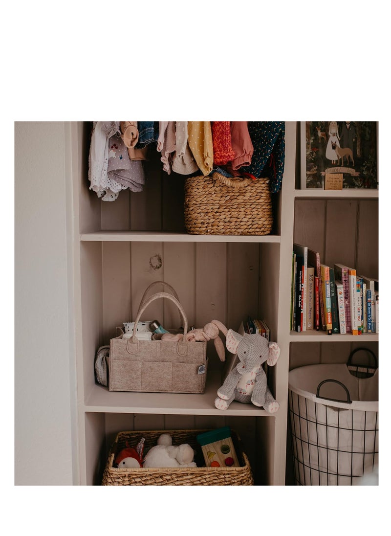 ARCOON - ARCOON Nursery Storage Bin and Car Organizer for Diapers and Baby Wipes - Oatmeal, Large - Image 1