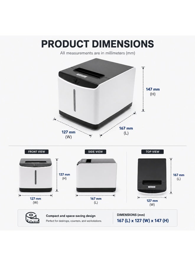 Xprinter XP-T371 20mm–80mm Thermal Barcode Printer USB + BT + WiFi for Retail Shipping & Inventory - Image 3