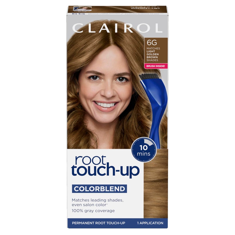 Clairol Root Touch-Up by Nice'n Easy Permanent Hair Dye, 6G Light Golden Brown Hair Color, Pack of 1 - Image 1