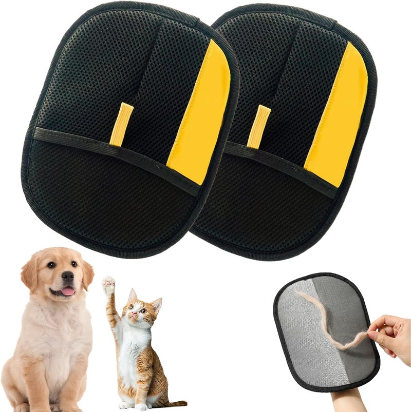 CHIYLE Pet Hair Removal Gloves 24×18cm (2 Pack), Extra Large & Thickened Anti-Static Reusable Gloves for Cats & Dogs, Hair Remover for Sofas, Carpets, Clothing and Curtains - Image 1