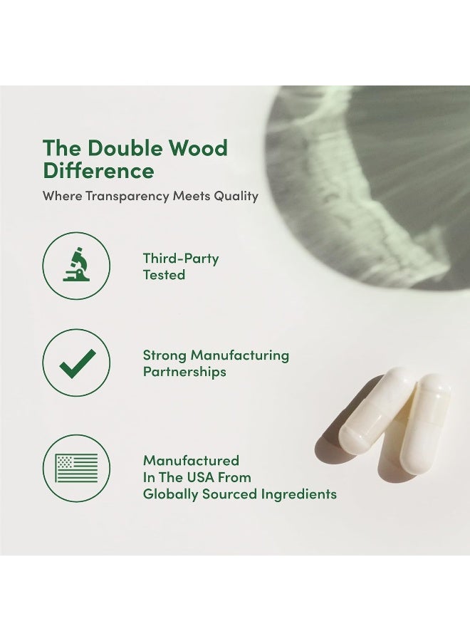 Double Wood Supplements مكملات دابل وود المغنيسيوم L-Threonate (100 × 2000 ملغ كبسولات) - Image 5