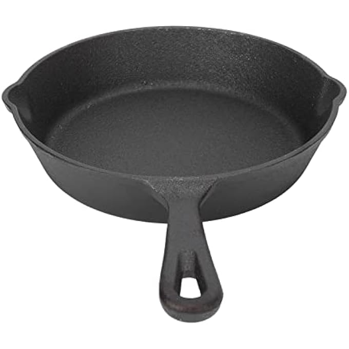 زيروديس مقلاة من الحديد الزهر، مادة الحديد الزهر، امتصاص متساوي للحرارة، خيارات طهي متعددة، فرن ومتعدد الاستخدامات، اختيار مثالي، مقلاة سهلة الطهي مسبقة التتبيل للشواء، 10 سم × 39 بوصة - Image 5