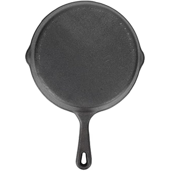 زيروديس مقلاة من الحديد الزهر، مادة الحديد الزهر، امتصاص متساوي للحرارة، خيارات طهي متعددة، فرن ومتعدد الاستخدامات، اختيار مثالي، مقلاة سهلة الطهي مسبقة التتبيل للشواء، 10 سم × 39 بوصة - Image 1