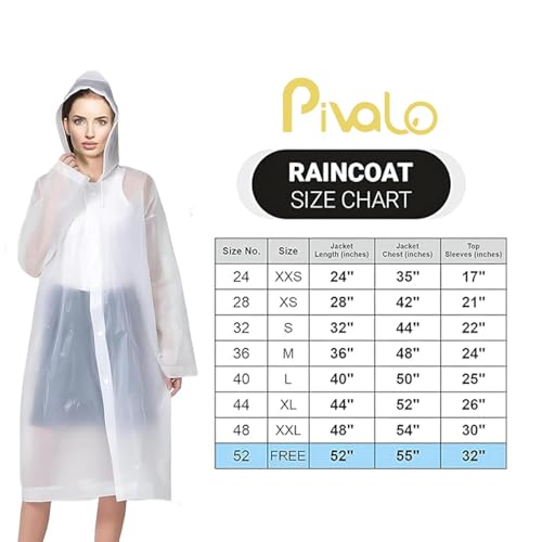 Pivalo EVA Waterproof Rain Coat Hooded Universal Outdoor Water Resistant Portable Suit for Men Women Boys & Girls (Universal Size, 1 Pc White) - Image 2