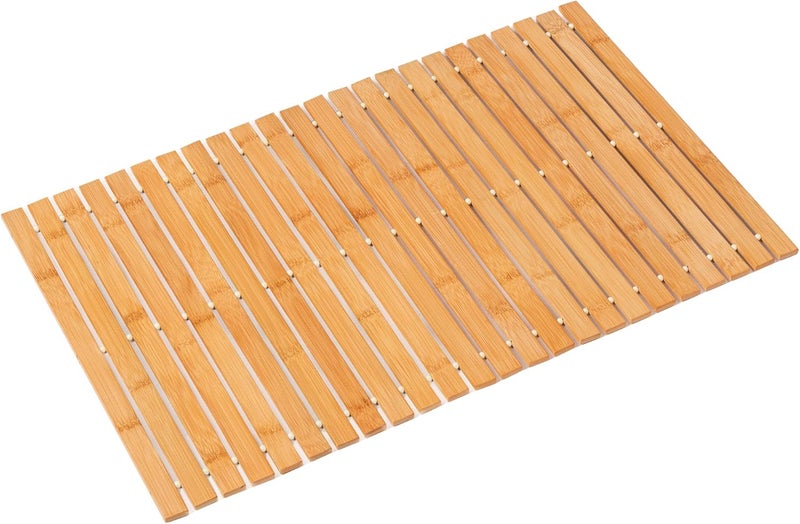 Long term storage compatible Bamboo Bath Mat Bathroom Rugs Floor Wood Shower Bathtub Waterproof Non Slip Accessories 16x24 Inch Easy to Clean, Natural Bamboo, 1 pc One piece build - Image 1