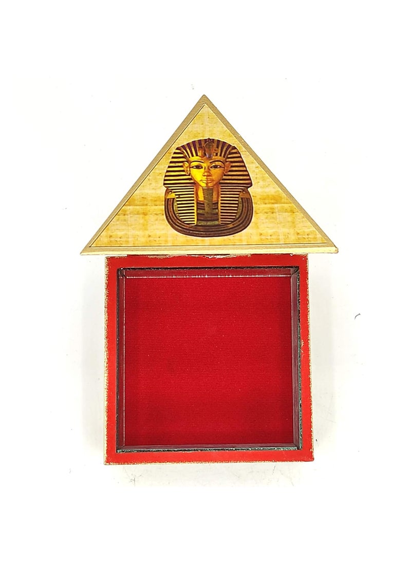 Plus Value Plus Value Wooden Vastu Pyramid Wish Box Cash Box Reiki Box Egyptian Symbol Feng Shui Items Home Office Size 4 Inches  - Image 3