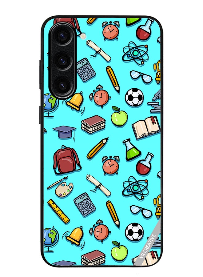 VR CREATIVE Protective Case Cover For Samsung Galaxy S24 Plus Cartoon School Color Design Multicolour - Image 1