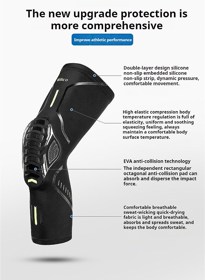 Blue zoo 2 Pcs Shock-Absorbing Knee Pads with EVA Protective Pads, Comfortable and Breathable Impact Resistance Knee Support, Relieve Knee Pressure for Men Women (Size L)  - Image 3
