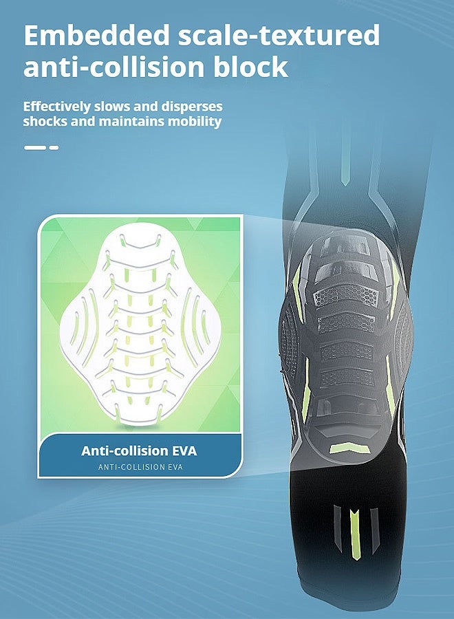 Blue zoo 2 Pcs Shock-Absorbing Knee Pads with EVA Protective Pads, Comfortable and Breathable Impact Resistance Knee Support, Relieve Knee Pressure for Men Women (Size L)  - Image 4